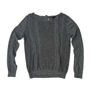 MNG Basics Sweater With Cute Bows Grey Size Medium